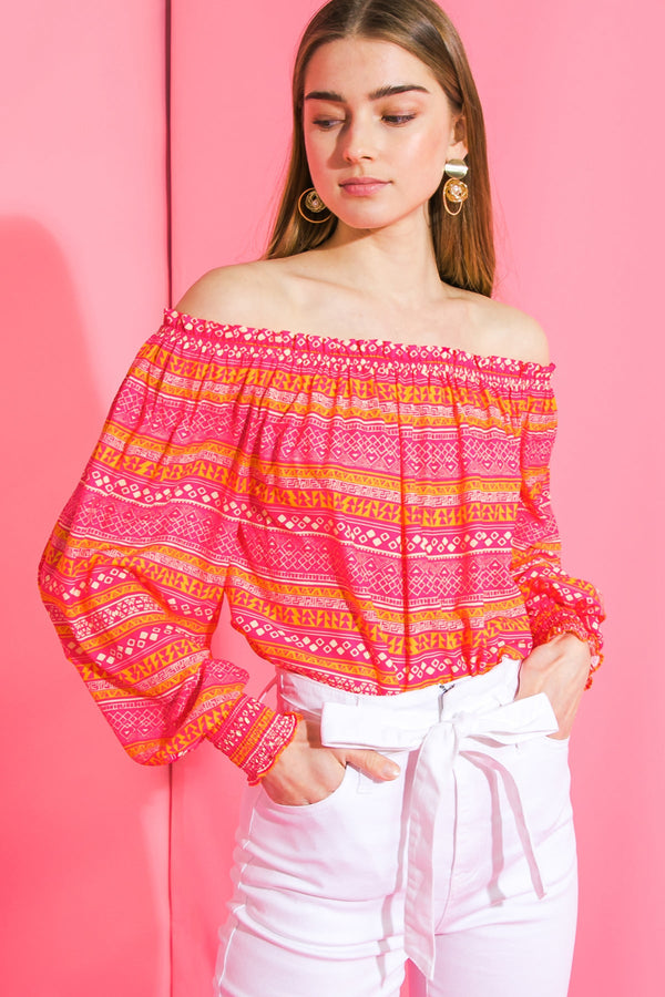 cosmo-please-woven-top Flying Tomato-Sophia's StyleTOPS-1